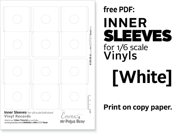 Download Free Vinyls inner Sleeves from Emma and Mr Polar Bear