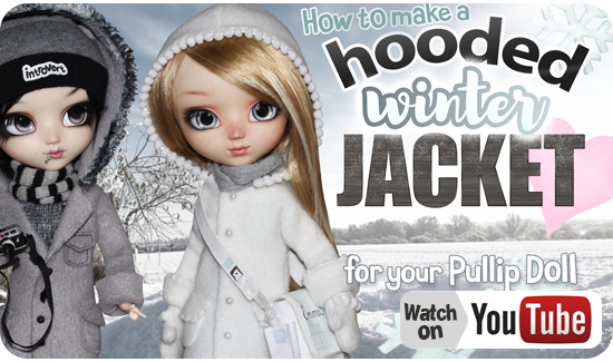How to make a Hooded Winter Jacket for your Pullip Doll YouTube Tutorial