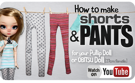 How to make Doll Pants and shorts Tutorial